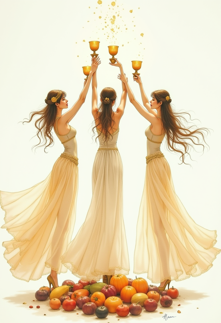 カップの3（Three of Cups）