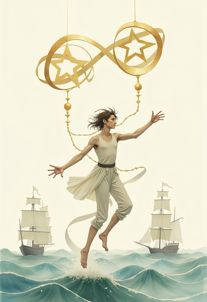 ペンタクルの2(Two of Pentacles)タロットカード