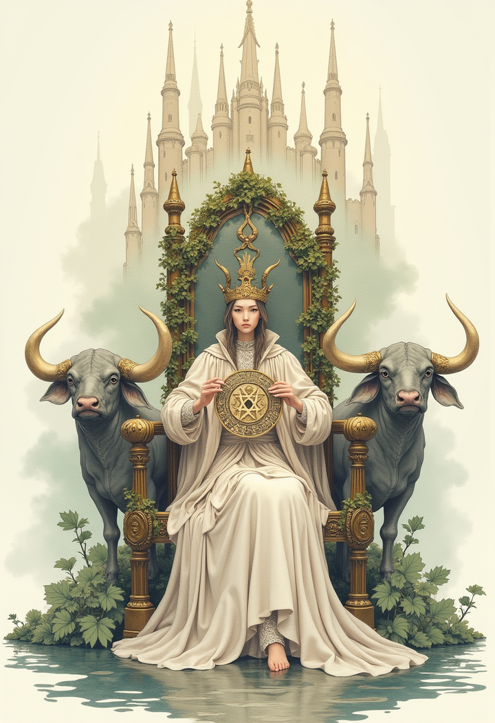 ペンタクルのキング(King of Pentacles)タロットカード