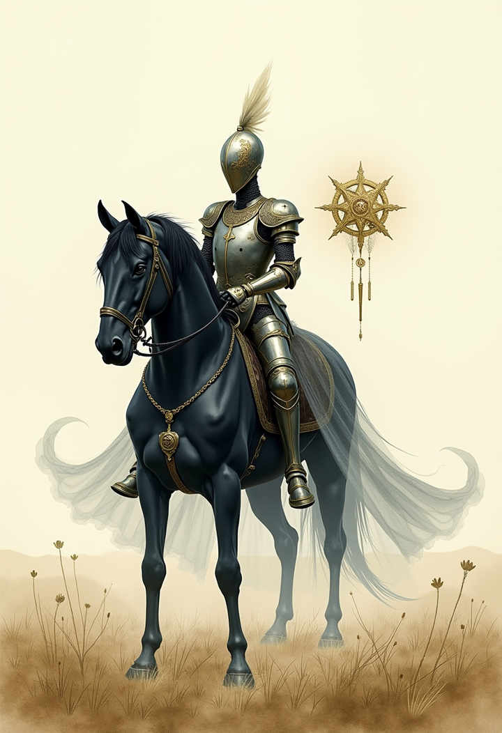ペンタクルのナイト(Knight of Pentacles)タロットカード