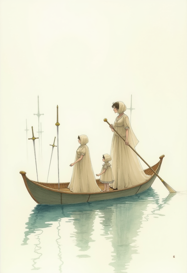 ソードの6(Six of Swords)タロットカード
