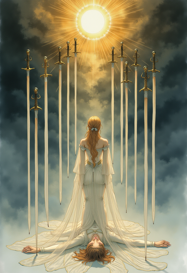 ソードの10(Ten of Swords)タロットカード